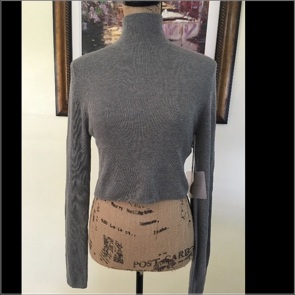 Forever 21 Wool Blend Heather Gray Turtleneck - Picture 3 of 4